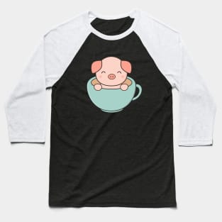 Kawaii Cute Pig Baseball T-Shirt